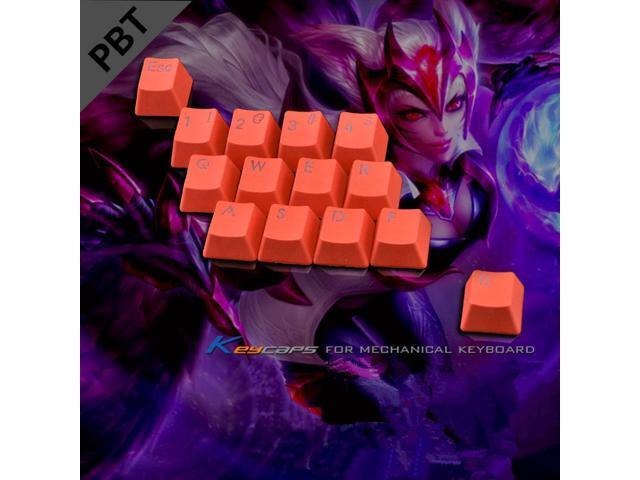 LOL Keycaps PBT Backlit 14Keyset Cherry MX Key Caps With Keycaps Puller For MX Switches Backlit Mechanical Gaming Keyboard