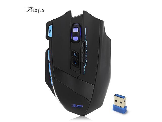 9 Keys Optical Mouse Wireless 24GHz 2500DPI Adjustable Gamer Mice with USB 30 Receiver USB Cable for Laptop Desktop