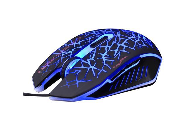 Azzor phantom glare backlight crack mouse Silent button gaming mouse laptop/desktop usb wired mouse