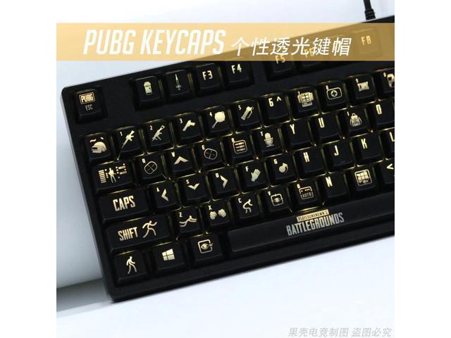 New Arrival Pop Game PUBG key caps Mechanical keyboard ABS key cap Translucent Backlight Thickening 108 Keys/set