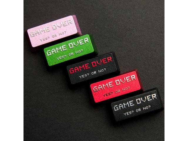 1pc Mechanical Keyboard Metal Enter key cap Aluminium Alloy Keycap Game Over Personality Cap