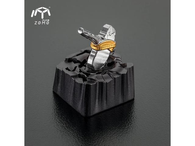 1pc ZOMO Stone Hammer Magnet SeparationPersonality Key cap Full Metal Translucent Mechanical keyboard Keycap