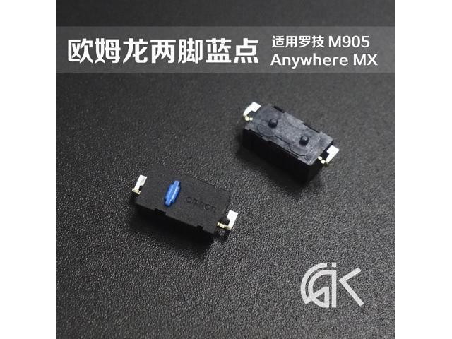 5pcs/packOMRON mouse micro switch two feet blue dot For Anywhere MX Logitech M905 mouse button Replace ZIP