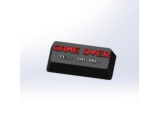 1pc zinc-plated aluminum alloy enter key cap for MX switch mechanical keyboard Stereoscopic relief Game over enter keycap