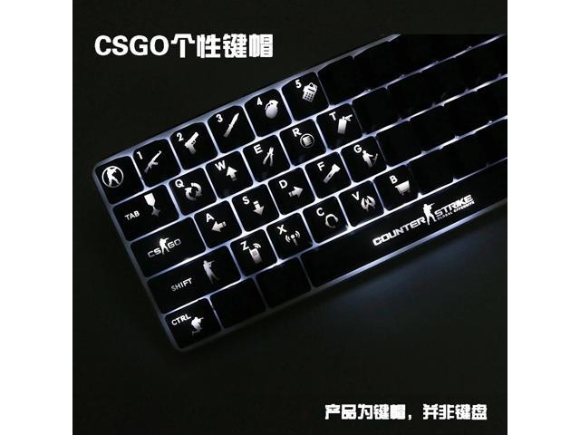 1 set ABS CSGO mechanical keyboard Keycaps personality transparent Wearable keycap