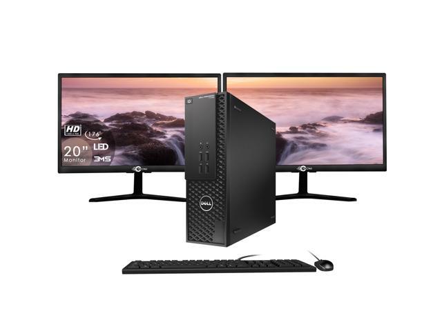 Dell Precision T1700 SFF Grade A Desktop PC Computer Core i5 4570 Upto 360 Ghz 16GB DDR3 256GB SSD Dual (2)- New 20 Inch Tecnii Monitor (HDMI) Win