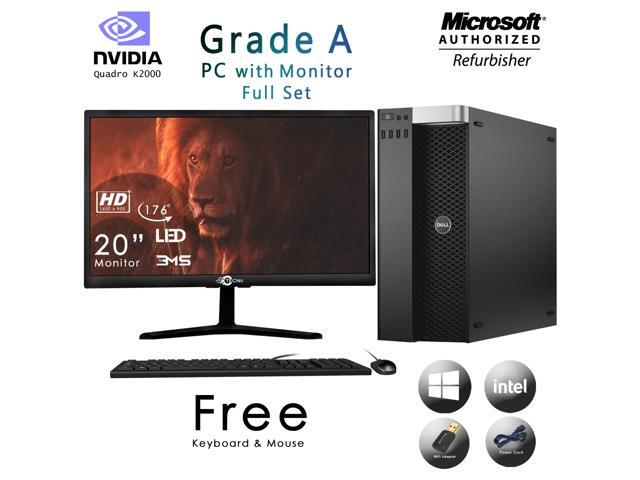 Gaming PC -Dell Precision T3610 Workstation Desktop PC Computer (Intel Xeon Processor) 16GB 256GB SSD 500GB HDD with NVIDIA Quadro K2000 2GB & New