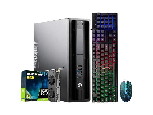 NeweggBusiness - HP Workstation Z240 SFF Gaming PC/ NVIDIA Graphics RTX  3050 6GB/ Intel Core i7 4.00 GHz CPU/ 1TB NVMe SSD/ 16GB DDR4 RAM/ Windows  10 Pro/ Desktop Computer/ Gaming Keyboard