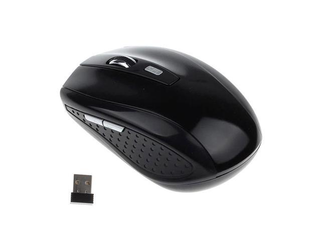 24GHZ Portable Wireless Mouse Cordless Optical Scroll Mouse for PC Laptop black
