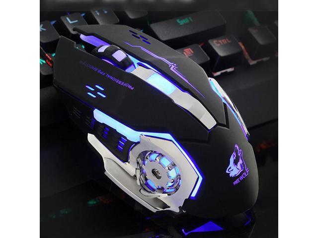 Ergonomic Pro Wired LED Light 4000DPI Optical USB Gamer Gaming Mouse black