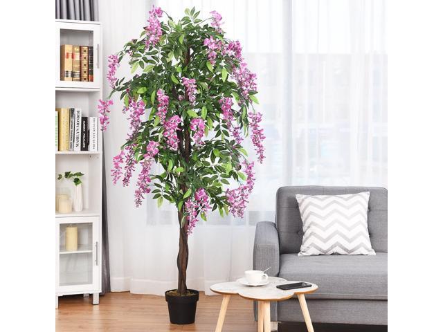 6-Feet Artificial Wistera Silk Indoor-Outdoor Tree