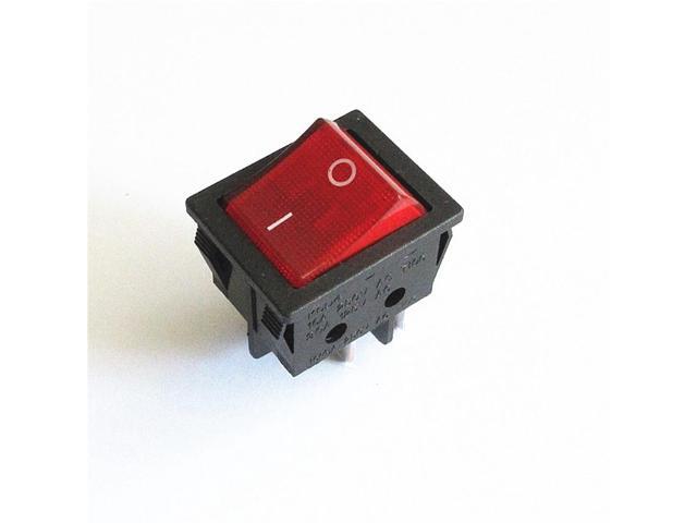Latching Rocker Switch Power Switch 4 Pins With Light 16A 250VAC 30A 125VAC T8555 KCD4 DPST Welder switch