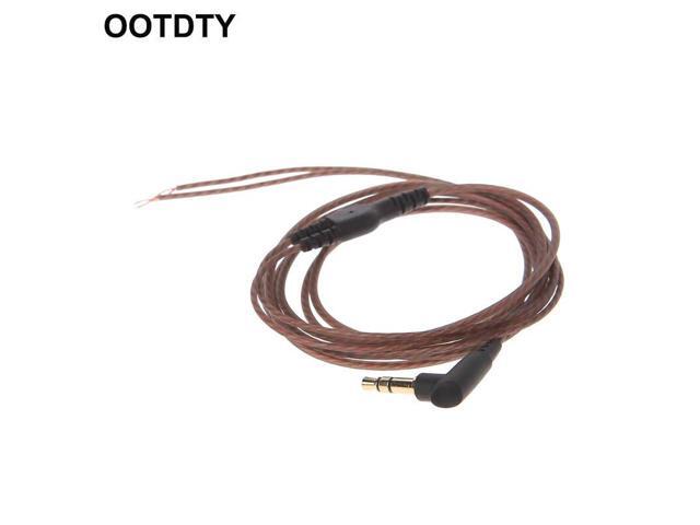 35mm OFC Core 3-Pole Jack Headphone Audio Cable DIY Earphone Maintenance Wire