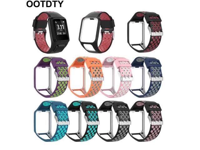 Two-tone Silicone Replacement Wrist Band Watch Strap For TomTom Runner 2 3 Spark 3 GPS Watch Fitness Tracker
