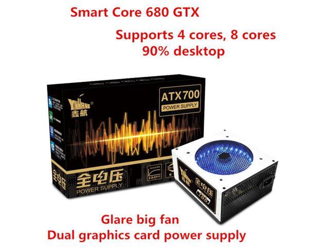 700W Computer Power Supply 700W PSU 12V Desktop Power Supply 700W ATX Power Supply For PC Gaming Power with Colorful LED Light
