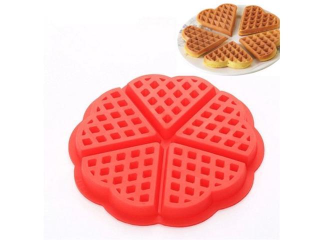 Non-stick Silicone Waffle Mold Kitchen Bakeware Cake Mould Makers for Oven High-temperature waffle mould Baking Tool Set