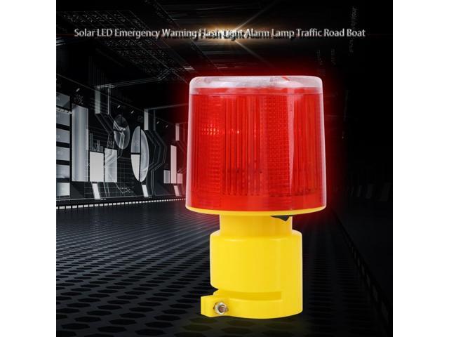 1pc 25W 3V Solar LED Emergency Warning Flash Light Alarm Lamp Traffic Road Boat Red Light