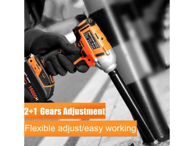 Cordless Electric Impact Wrench Drill Adjustable Gear 280N/m 20V 12000mah Battery Lithium-ion Brushless Power Tool 1/2' Torque