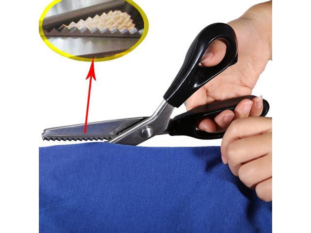 High Quality Pinking Shears Scissors for Sewing Fabric Leather Craft Dressmaking Upholstery Stainless Steel Tailor Tools
