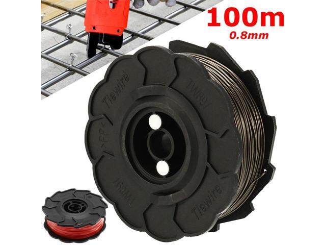 1 Roll 100M 08mm Rebar Tie Wire Coil With Round Wheel Tool For IWS Series Rebar Tier Automatic Rebar Tying Machine Accessories
