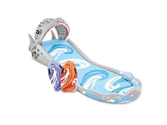 Intex Surf 'N Slide Inflatable Kids Backyard Splash Water Slide w/ 2 Surf Riders