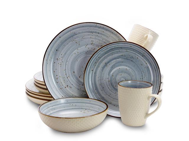 Elama Mellow 16-Piece Dinnerware Set in Powder Blue