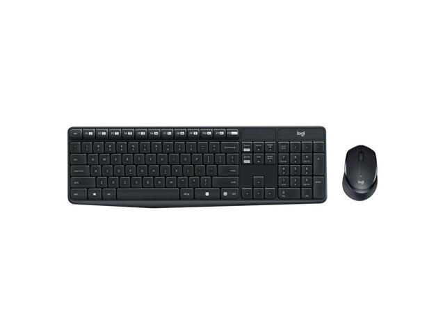 Logitech 24 GHz Quiet & Durable Wireless Keyboard Mouse Combo - Black