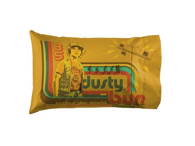 Jay Franco Stranger Things Camp Know Where 1 Pack Pillowcase - Double-Sided Kids Super Soft Bedding - Features Dustin (Official Netflix Product)