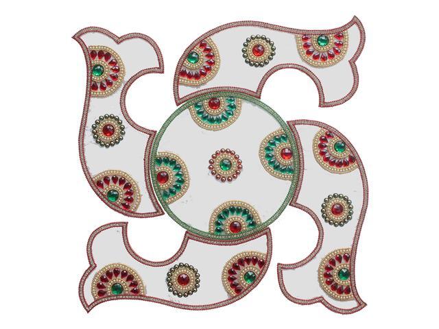 Ethnic Avenue 5 Piece Transparent Acrylic Floor/Wall/Table Decoration - Handmade Home Mandala Decor Accents