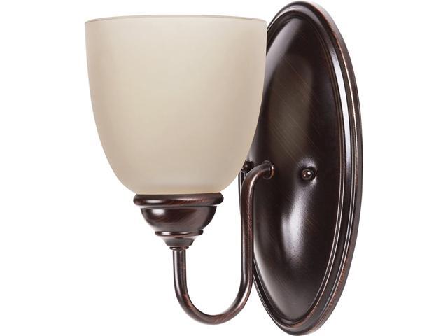 Sea Gull Lighting 44316BLE-710 Bathroom Sconce with Cafe Tint Glass Shades Burnt Sienna Finish