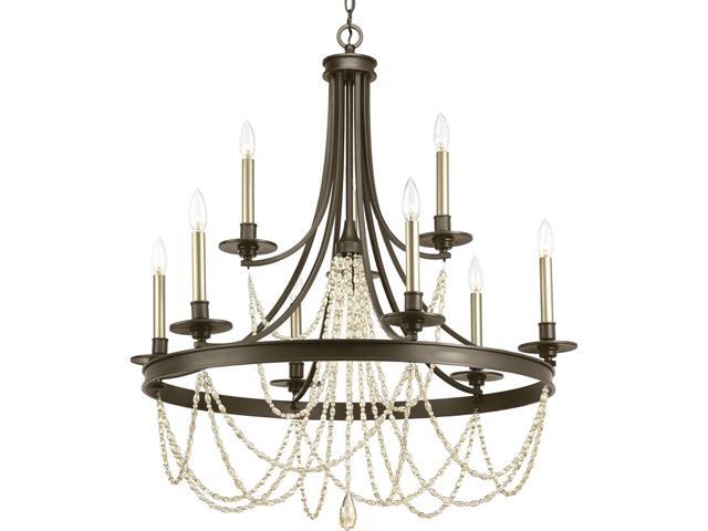 Progress Lighting P400006-020 Allaire Nine-Light Two-Tier Chandelier Venetian Bronze