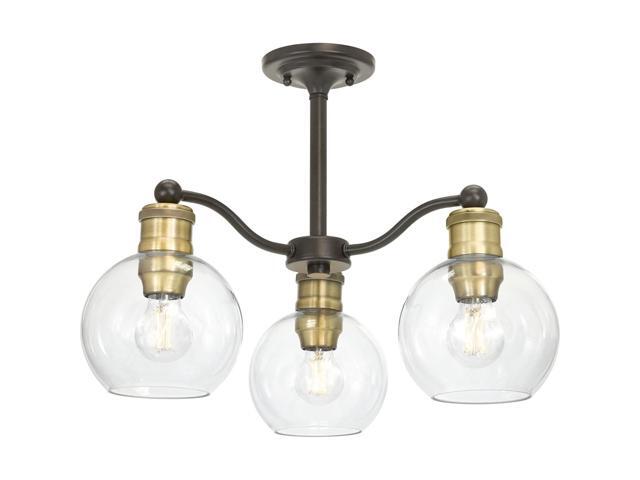 Progress Lighting P400146-020 Three-Light Chandelier Antique Bronze