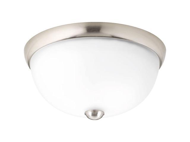 Progress Lighting P350043-009 Glass Domes One-Light Flush Mount Brushed Nickel