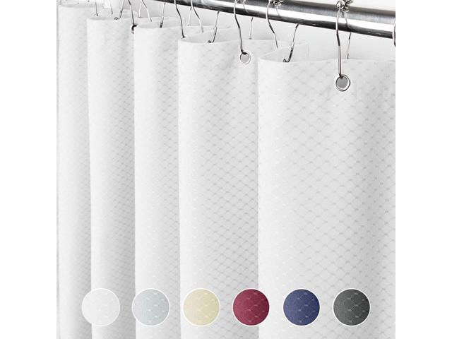 Eforcurtain Small Width Curtains 36 by 72 Inch Modern Classic White Waffle Bathroom Shower Curtain Waterproof abric Shower Curtain for Indoor Use