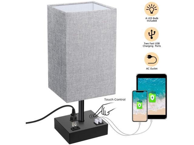 Touch Control Table Lamp SOLMORE 3 Way Dimmable Bedside Nightstand Lamp with A