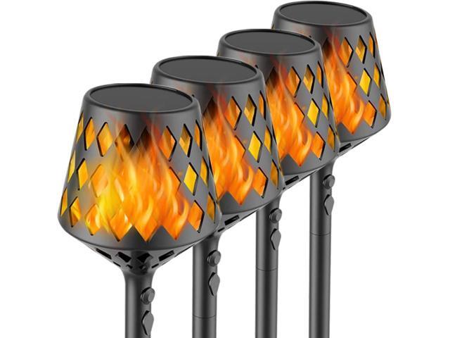 U-misss 4PCs Solar Torch Lights 355 inch 117 LED Waterproof Landscape Garden