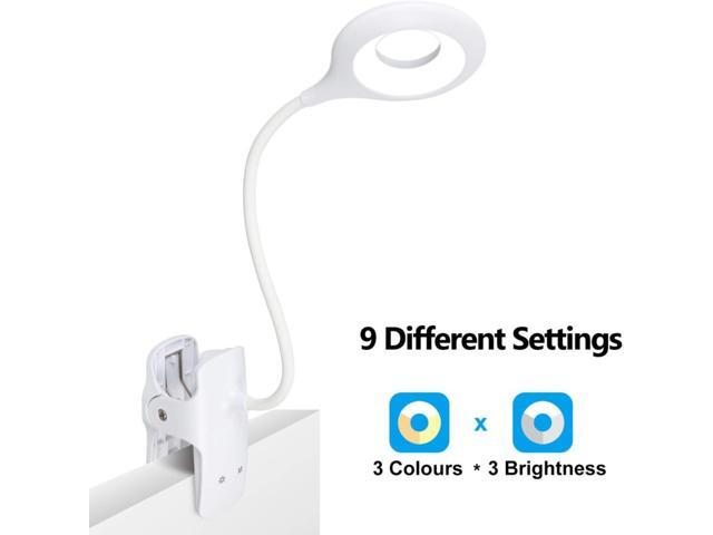 LVJING 28 LED Reading Light 9 Different Settings Eye Protect Book Light USB Re