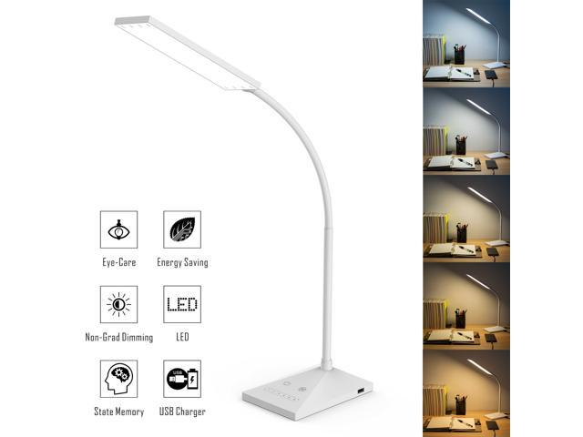 12W 72LED Touch Sensor Dimmable USB Gooseneck Desk Table Reading Lamp Light