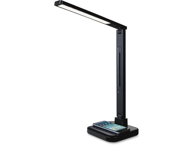 Lorell Smart LED Lamp USB Wireless Charger 7-3/5'x3-1/3'x18-1/5' BK 99767