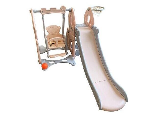 Backyard Playground 3 in 1 Slide & Swing Set Indoor Outdoor Toddler Kids Fun Toy