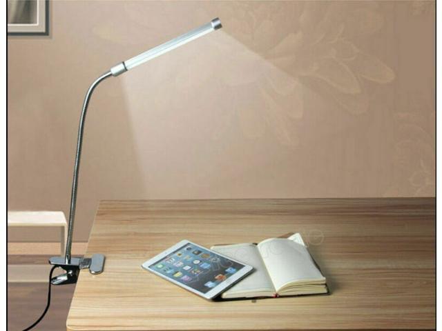 LED Flexible USB Clip-on Table Lamp Touch Control Clamp Desk Light Read Study