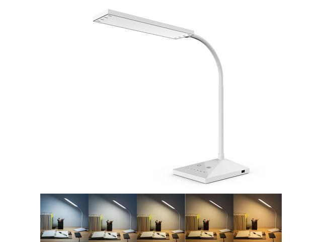 12W LED Touch 5 Color Model Setting 7 levels of Brightness Desk Light Lamp + USB