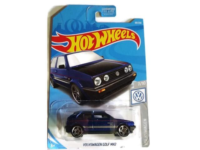 Hot Wheels 2019 Volkswagen Series 7/10 - Dark Blue Volkswagen Golf MK2 #68/250
