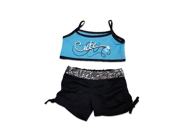 Cute Blue Tank Top w/ Leggings Outfit Fits Most 14' - 18' Build-a-Bear and Make Your Own Stuffed Animals