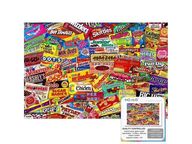Ingooood- Jigsaw Puzzle- Collector Series - Crazy Candy - 1000 Pieces for Adult Wooden Toys Graduation