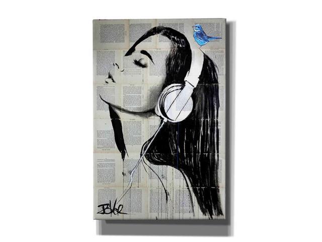Epic Graffiti Big Audio by Loui Jover Giclee Canvas Wall Art 12' x 18' Blue