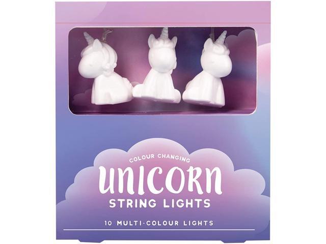 iscream Fizz Creations Color Changing 10 Light Unicorn 7875' Long Battery Operated Light String