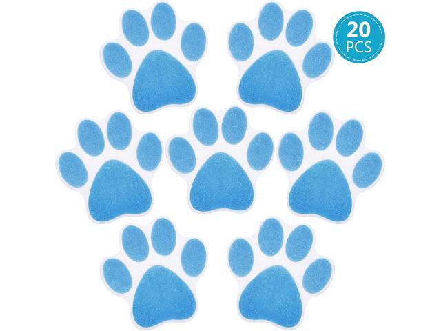 20 Pieces Non-slip Bathtub Stickers Adhesive Paw Print Bath Treads Non Slip Traction to Tubs Bathtub Stickers Adhesive Decals Anti-slip Appliques