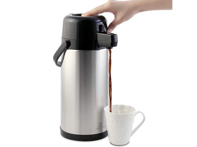 Airpot Coffee Carafe - TOMAKEIT 3L(102 Oz) Airpot Beverage Dispenser Insulated Stainless Steel Large Coffee Thermal - Pump Action Airpot for