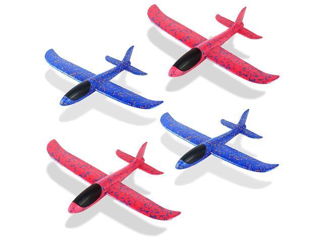 4 Pack Foam Airplane Toys 124' Throwing Foam Plane 3 Flight Mode Glider Plane Flying Toy for Kids Gifts for 3 4 5 6 7 Year Old Boy & Girl